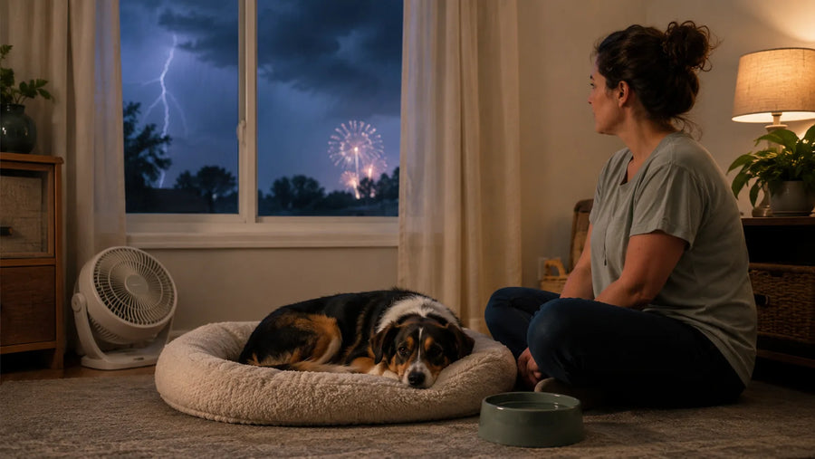 How to Calm Dog Anxiety During Fireworks and Thunderstorms